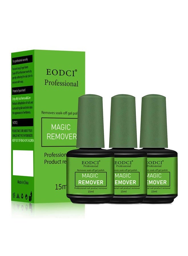 Eodci 3Pcs Magic Nail Polish Remover, Soak-Off Quick,Quickly & Easily Professional Remove Gel Nail Polish, Gel Polish Remover for Nails - Image 1